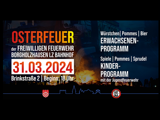 Banner Osterfeuer Freiwillige Feuerwehr