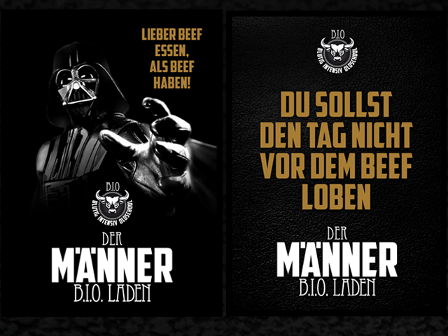 Männer Bioladen Postkarten Set